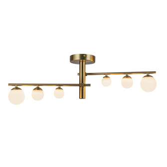 Juniper LED Semi-Flush Mount in Brushed Gold/Opal Glass (347|SF55525BGOP)