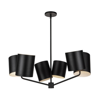 Keiko Six Light Chandelier in Black (347|CH58830BK)