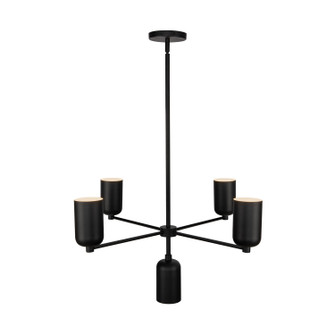 Nola Five Light Chandelier in Black (347|CH57731BK)