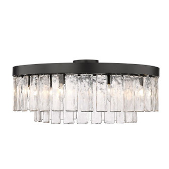 Ciara Nine Light Semi-Flush Mount in Matte Black (62|17689SFBLKHWG)