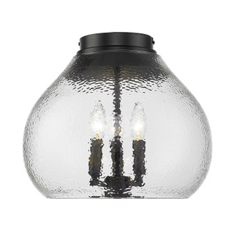 Ariella Three Light Flush Mount in Matte Black (62|10943FMBLKHCG)