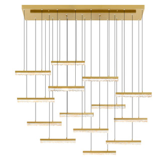 Stagger LED Chandelier in Brass (401|1588P6014624)