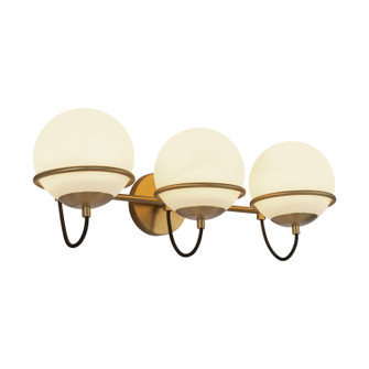 Alba Three Light Wall Vanity in Aged Gold/Opal Glass (452|WV458324AGOP)