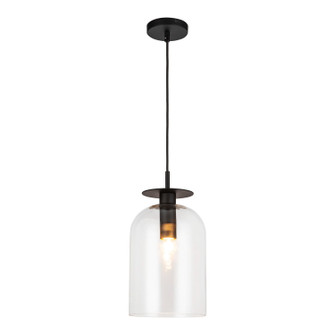 Sylvia One Light Pendant in Matte Black/Clear Glass (452|PD515408MBCL)