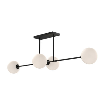 Cassia Four Light Linear Pendant in Matte Black/Clear Glass (452|LP549448MBCL)