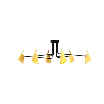 Balance Six Light Ceiling Mount in Organic Gold (486|510449)