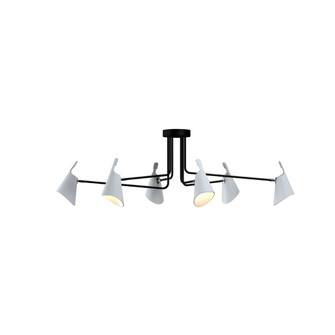 Balance Six Light Ceiling Mount in Organic White (486|510447)