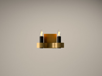 Flow One Light Wall Lamp in Organic Gold (486|420349)