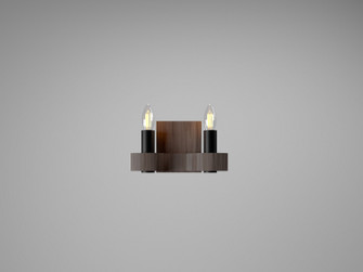 Flow One Light Wall Lamp in American Walnut (486|420318)
