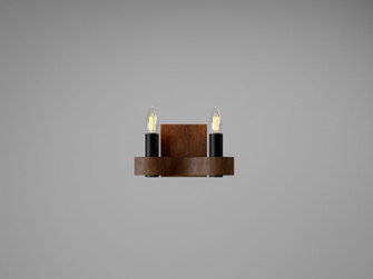 Flow One Light Wall Lamp in Imbuia (486|420306)