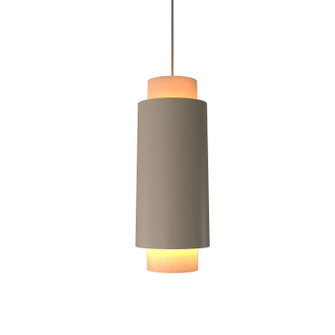 Cylindrical One Light Pendant in Organic Cappuccino (486|147848)