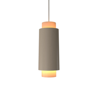 Cylindrical One Light Pendant in Organic Cappuccino (486|147748)