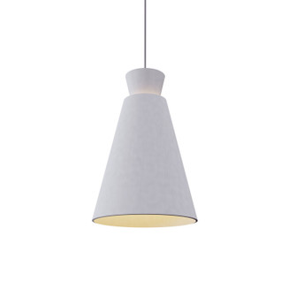 Conical One Light Pendant in Organic White (486|147347)