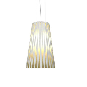 Living Hinges One Light Pendant in Organic White (486|124247)