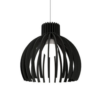 Stecche di Legno One Light Pendant in Organic Black (486|123746)