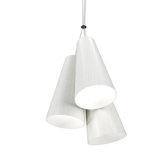 Conical Three Light Pendant in Organic White (486|123447)