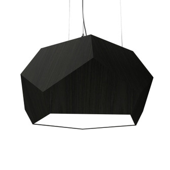 Facet Three Light Pendant in Organic Black (486|122746)