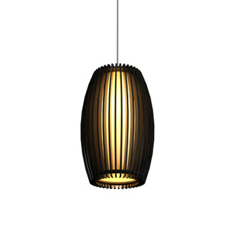 Stecche di Legno One Light Pendant in Organic Black (486|114046)