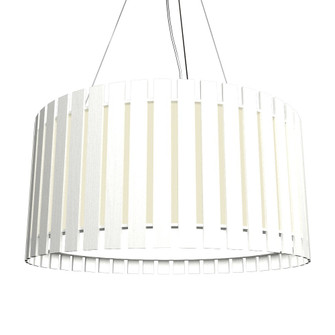 Slatted One Light Pendant in Organic White (486|109247)