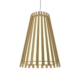 Slatted One Light Pendant in Organic Black (486|102146)