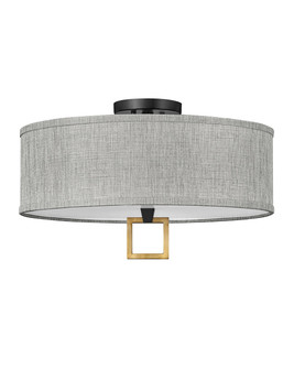Link Heathered Gray LED Foyer Pendant in Black (13|41807BK)