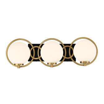 Alhambra Three Light Bathroom Vanity in Matte Black w/Warm Brass (51|861803143)