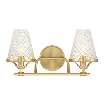 Candler Two Light Bathroom Vanity in Warm Brass (51|835962322)