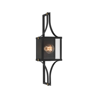 Raeburn One Light Outdoor Wall Lantern in Matte Black and Weathered Brushed Brass (51|5474144)