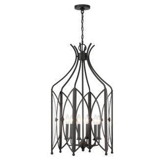 Enclave Six Light Pendant in Black Tourmaline (51|368026188)