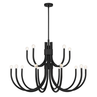 Sorrento 15 Light Chandelier in Matte Black (51|166821589)