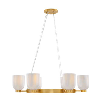 Isla Blanca Six Light Chandelier in Warm Brass (51|131706322)