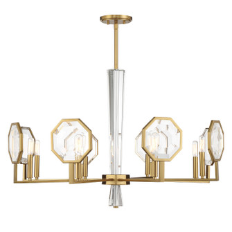 Leighton Eight Light Chandelier in Warm Brass (51|122188322)