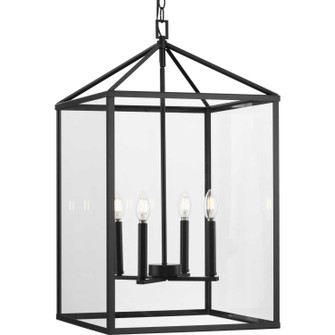 Hillcrest Four Light Foyer Pendant in Matte Black (54|P50044131M)