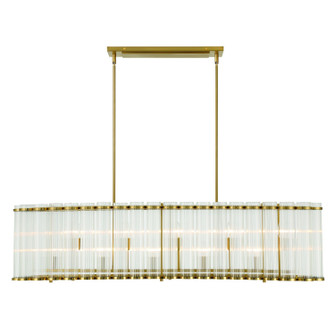 Glasbury Ten Light Linear Chandelier in Gold (40|47240018)