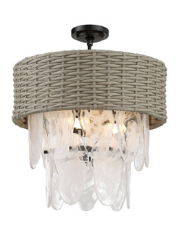 Breakers Isle Six Light Semi Flush Mount in Coal (7|529666A)