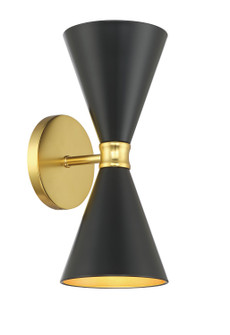 Conic Two Light Wall Sconce in Coal+Honey Gold (42|P1827248)