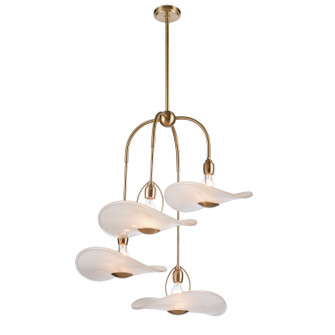 Crevent Four Light Chandelier in White (45|H001811848)