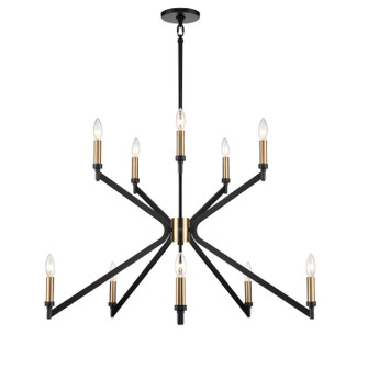 Reflex Ten Light Chandelier in Matte Black (45|6336755)