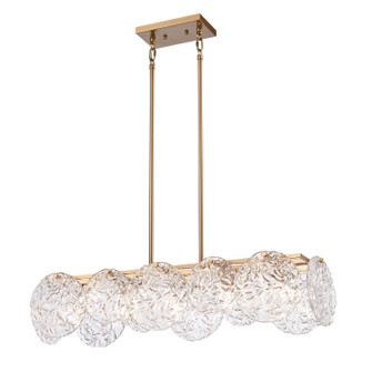 Ensemble Five Light Linear Chandelier in Satin Brass (45|185775)