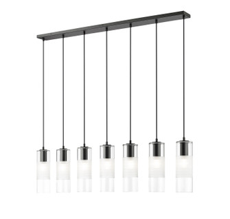 Alton Seven Light Linear Chandelier in Matte Black (224|824P7LMB)