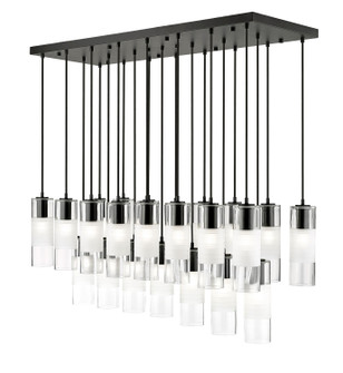 Alton 23 Light Linear Chandelier in Matte Black (224|824P23LMB)
