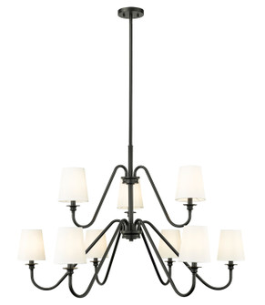 Gianna Nine Light Chandelier in Matte Black (224|7509946MB)
