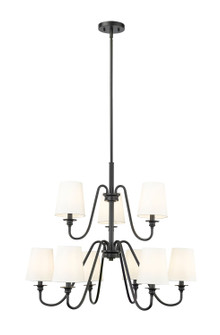 Gianna Nine Light Chandelier in Matte Black (224|7509932MB)