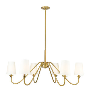 Gianna Six Light Chandelier in Modern Gold (224|7509646MGLD)