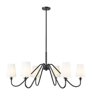 Gianna Six Light Chandelier in Matte Black (224|7509646MB)