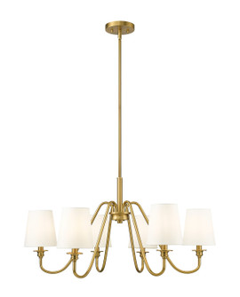 Gianna Six Light Chandelier in Modern Gold (224|7509632MGLD)