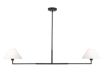 Leila Two Light Chandelier in Matte Black (224|74462LMB)