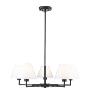 Leila Five Light Chandelier in Matte Black (224|74434RMB)