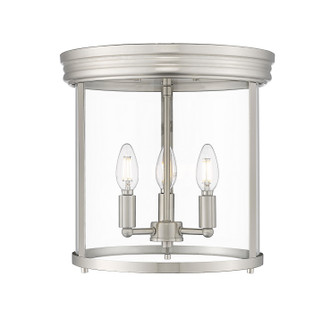 Thayer Three Light Flush Mount in Brushed Nickel (224|742F13BN)
