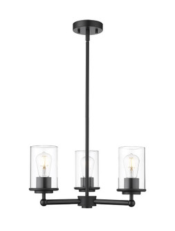 Thayer Three Light Chandelier in Matte Black (224|7423MB)